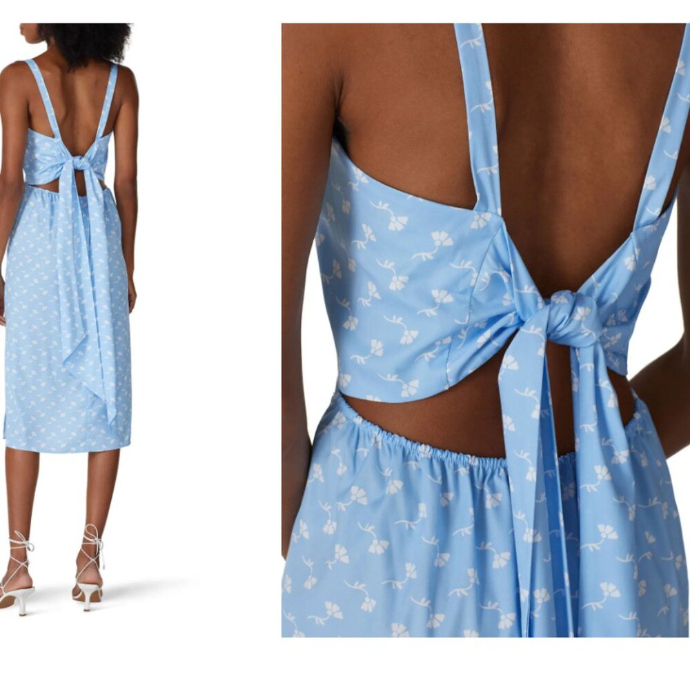 Tie-back blue dress Kourt XS